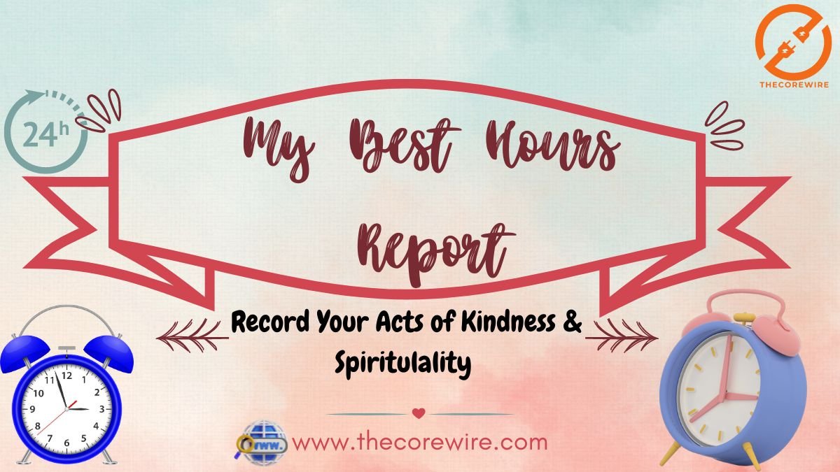 My Best Hours Report: Record Your Acts of Kindness & Spiritulality